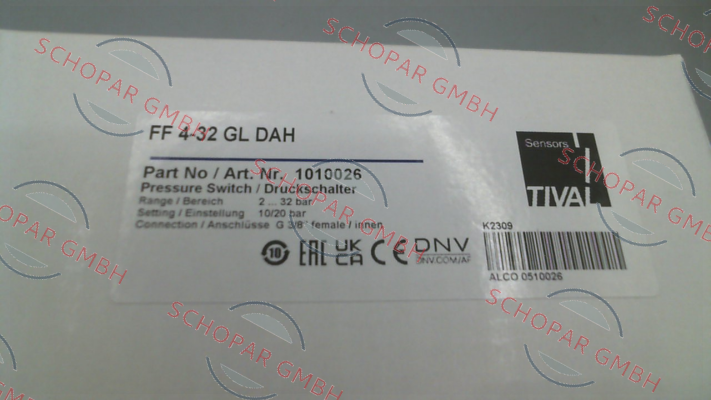 Tival-Sensors-P/N: 1010 026 Type: FF 4-32 GL DAH