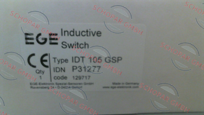 Ege-p/n: P31277, Type: IDT 105 GSP