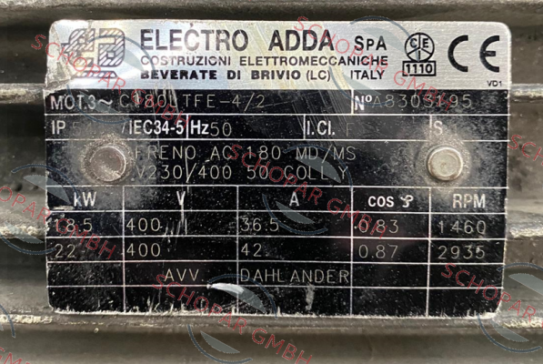 Electro Adda-Type C 180 LTFE-2/4