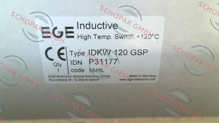 Ege-p/n: P31177, Type: IDKW 120 GSP