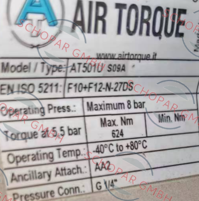 Air Torque-B10- AT501US09AF10+F12 27DS-000