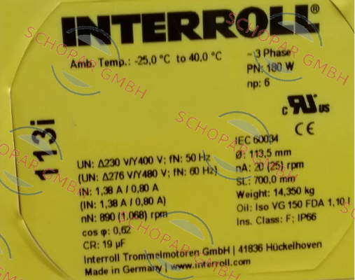 Interroll-113i // PN: 180 W 