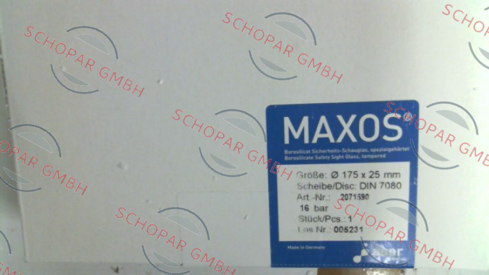 Maxos-DIN 7080 175 x 25 mm