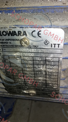 Lowara-PLM132B14S2/375   TYPE: 56017VH00