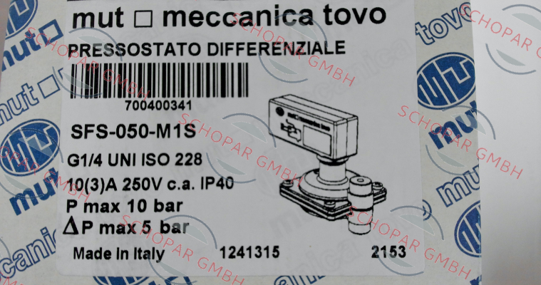 Mut Meccanica Tovo SpA-7.004.00027 / 7.004.00341